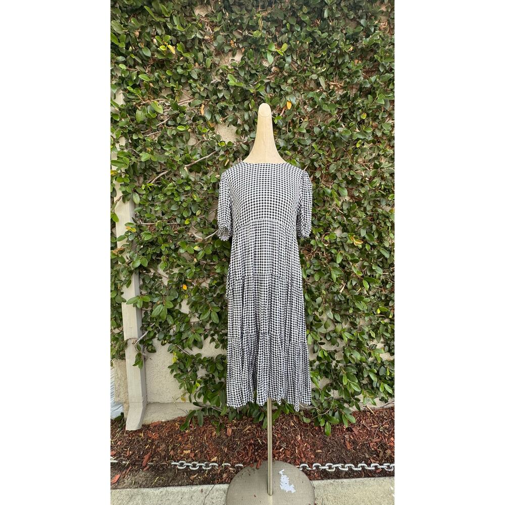 Black plaid summer dress